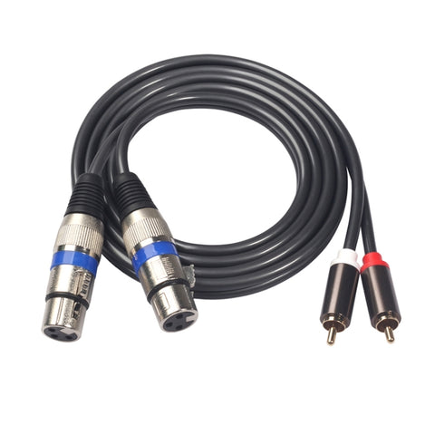 366156-15 Cavo audio da 2 RCA maschio a 2 XLR femmina a 3 pin, lunghezza: 1,5 m, 366156-15 2 RCA Male to 2 XLR 3 Pin Female - Novalix Store