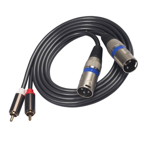 366155-15 Cavo audio da 2 RCA maschio a 2 XLR maschio a 3 pin, lunghezza: 1,5 m, 366155-15 2 RCA Male to 2 XLR 3 Pin Male - Novalix Store