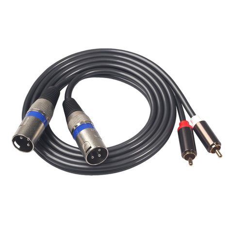 366155-15 Cavo audio da 2 RCA maschio a 2 XLR maschio a 3 pin, lunghezza: 1,5 m, 366155-15 2 RCA Male to 2 XLR 3 Pin Male - Novalix Store