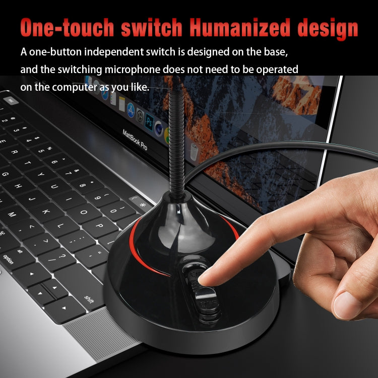 HXSJ F12 Flexible USB Microphone with 2.2m Cable Length