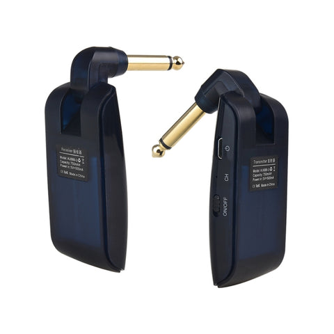 Measy AU688-U Sistema per chitarra wireless a 20 canali Ricevitore trasmettitore per strumenti musicali ricaricabile, AU688-U Black