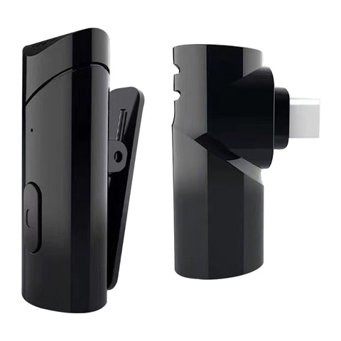 MY-M6 Porta USB-C/Type-C Microfono wireless portatile da 2,4 GHz con riduzione intelligente del rumore con clip, Type-C