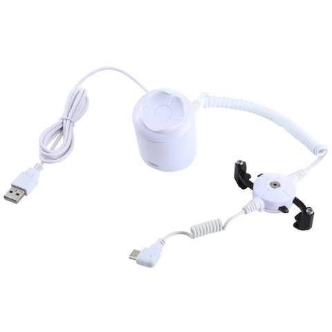 Espositore cilindrico Sistema di sicurezza Antifurto / Supporto per display allarme antifurto con telecomando a infrarossi per telefoni cellulari con porta Type-C / USB-C, ABS Cylindrical Type-C