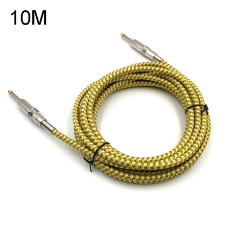 Cavo di collegamento in legno per chitarra basso Cavo audio intrecciato con riduzione del rumore, lunghezza cavo: 10 m