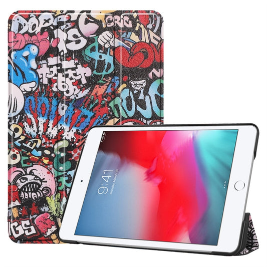 custodia-in-pelle-pu-con-motivo-custer-texture-flip-orizzontale-per-ipad-mini-2019-mini-4-con-supporto-triplo-pieghevole-e-funzione-di-sospensione-sveglia-for-ipad-mini-2019-mini-4 - immagine 1