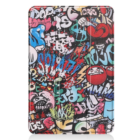 Custodia in pelle PU con motivo Custer Texture Flip orizzontale per iPad Mini 2019 / Mini 4, con supporto triplo pieghevole e funzione di sospensione/sveglia, For iPad Mini 2019 / Mini 4