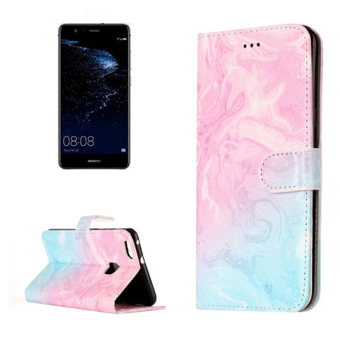 Per Huawei P10 Lite Custodia protettiva in pelle con chiusura orizzontale con motivo a farfalla blu con supporto, slot per carte e portafoglio, For P10 Lite