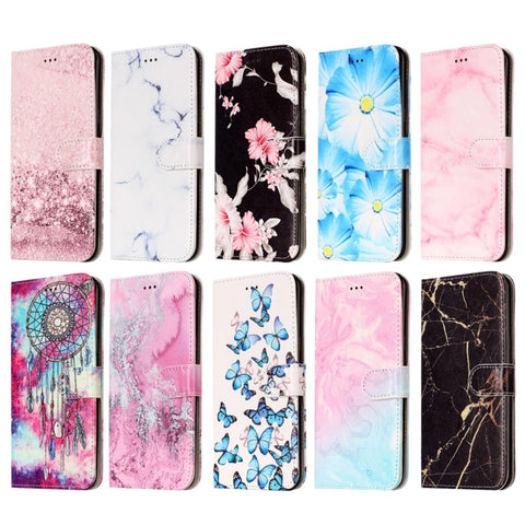 Per Huawei P10 Lite Custodia protettiva in pelle con chiusura orizzontale con motivo a farfalla blu con supporto, slot per carte e portafoglio, For P10 Lite