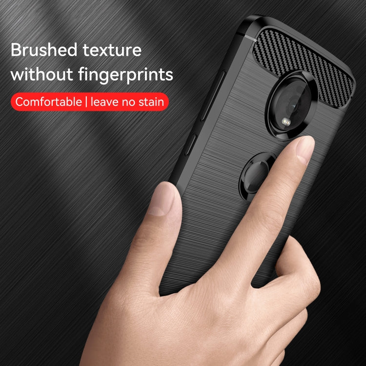 Brushed Carbon Fiber TPU Case for Motorola Moto Z4 Play