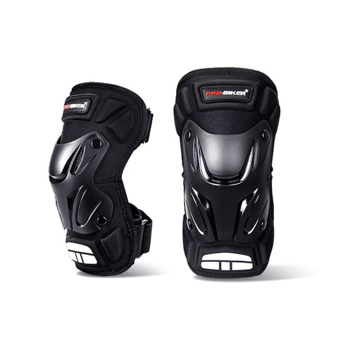 PRO-BIKER 2 en 1 Ginocchiera per sport all'aria aperta Escursionismo Sci Motocicletta Bicicletta Equitazione protettiva con striscia Riflettente, PRO-BIKER 2 in 1 Knee Pad