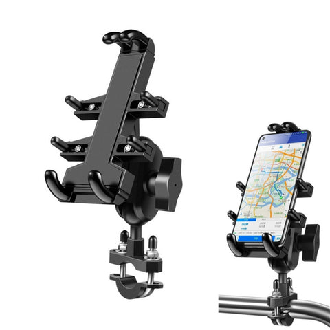 Manuel de moto avec tige métallique en forme de U. Support de navigation pour téléphone en aluminium à haut pouvoir multifonction, longueur du téléphone : 6,5-10,2 cm 160 ;, boulon en forme de U.