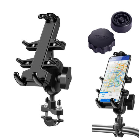 Manuel de moto avec barre de fer en forme d'U Personnel de support pour la navigation par téléphone en aluminium à pouf ganasce multifonction avec manopole antifurto, boulon en forme de U + boutons antivol
