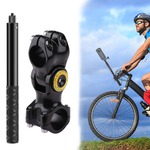 Adaptateur pour le personnel de caméra pour le montage de votre manuel de vélo pour moto avec support pour monopied, support de fixation pour guidon de vélo avec monopode