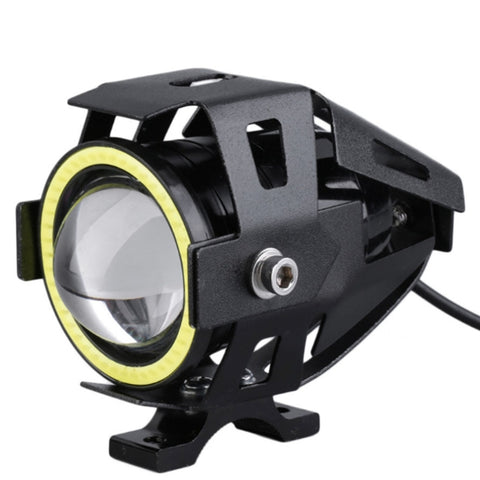 Phare LED CREE U7 10 W 1 000 lm, étanche IP67, avec éclairage Angel Eyes pour moto/SUV, DC 12 V, lumière blanche U7 10 W 1 000 lm, lumière colorée U7 10 W 1 000 lm
