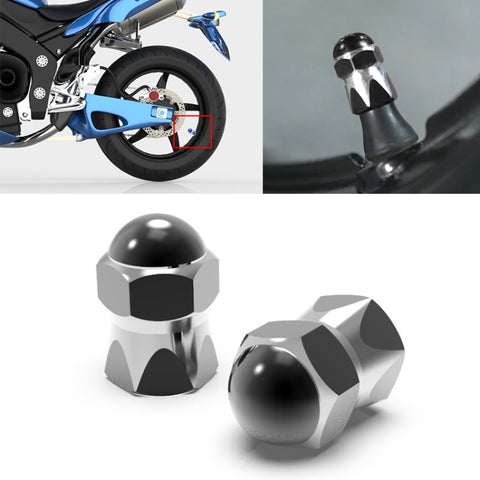 2 pezzi Tappo serbatoio moto Copri bocchino Tappo pneumatico Tappi valvola pneumatico, Nero, Arancio, Oro, Blu, Rosso, Argento