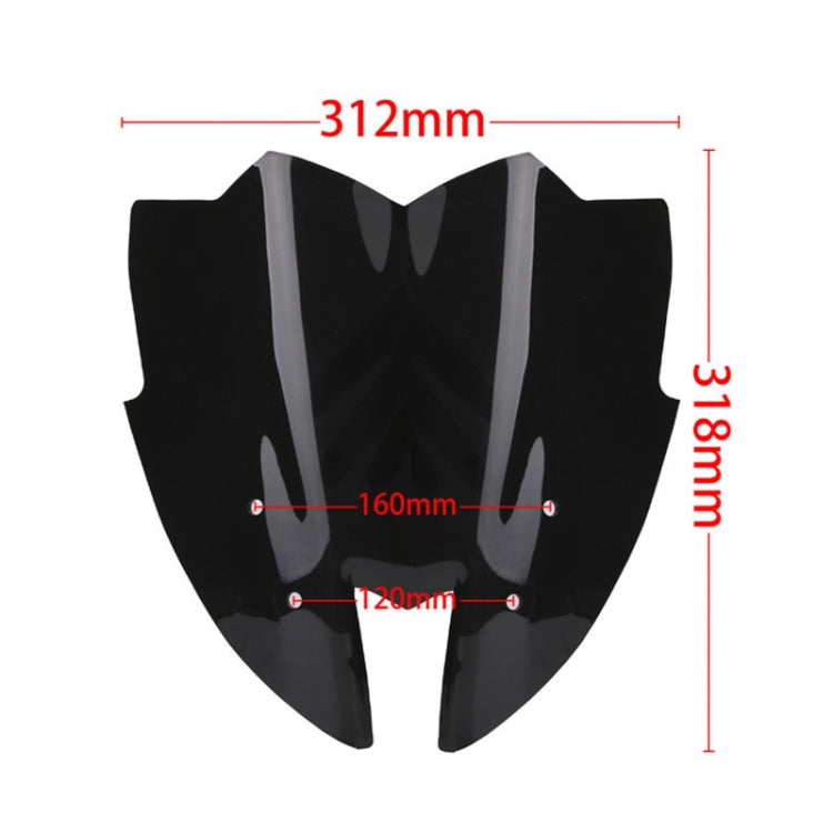 Parabrezza anteriore moto Speedpark per Kawasaki Z800 / ZR800 2013-2015, Front Windshield