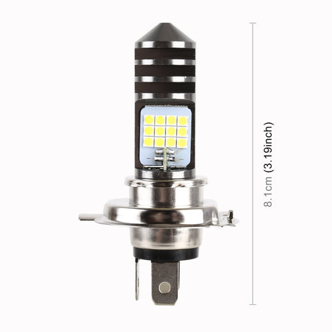 Faro LED Moto H4 DC12V 7,4W con 24 LED SMD-3030 - Luce Bianca e Gialla
