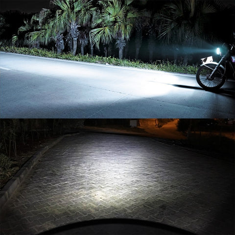 Faro LED per moto BA20D DC12V / 7,4W con perline lampada SMD-3030 da 24 LED, BA20D Style 2 (White Light), BA20D Style 2 (Yellow + White)