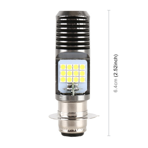 Faro LED Moto PX15D DC12V 7,4W con 24 LED SMD-3030 Bianco e Giallo