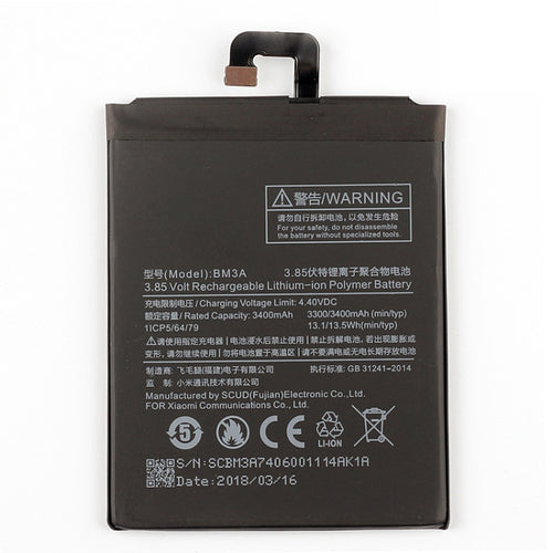 3400mAh Li-Polymer Battery for Xiaomi Mi Note 3