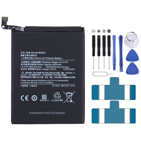 batteria-ai-polimeri-di-litio-bn54-per-xiaomi-redmi-10x-4g-redmi-note-9-for-xiaomi-redmi-10x-4g - immagine 1