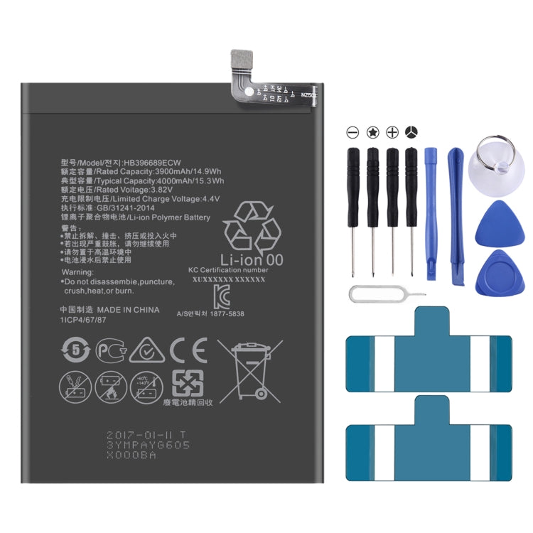 batteria-sostitutiva-ai-polimeri-di-litio-hb396689ecw-da-4000-mah-per-huawei-y7-prime-y7-2017-enjoy-7-plus-for-huawei-y7-prime - immagine 1