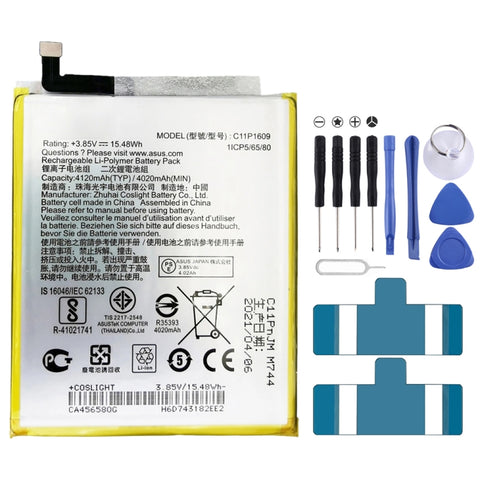 Batteria al litio C11P1609 da 4020 mAh per Asus Zenfone 3 Max ZC553KL