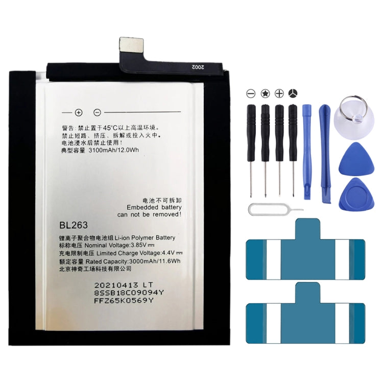 3100mAh BL263 Li-Polymer Battery for Lenovo ZUK Z2 Pro