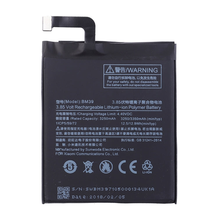 Xiaomi Mi 6 Li-Polymer Battery 3250mAh Replacement