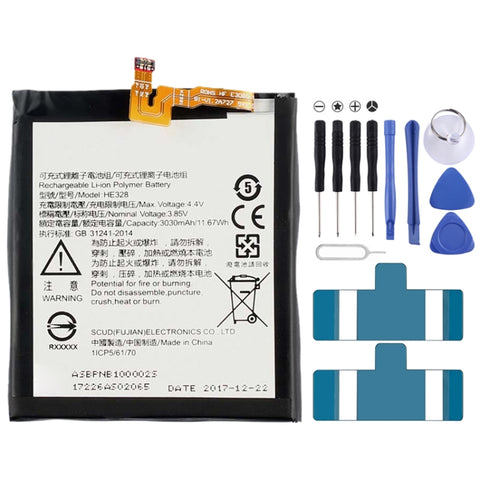 HE328 pour batterie en polymère de lithium pour Nokia 8, pour Nokia 8