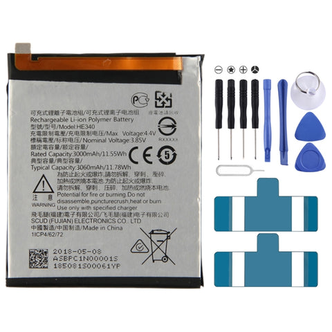 HE340 pour Nokia 7 Batterie avec polymère de lithium, pour Nokia 7