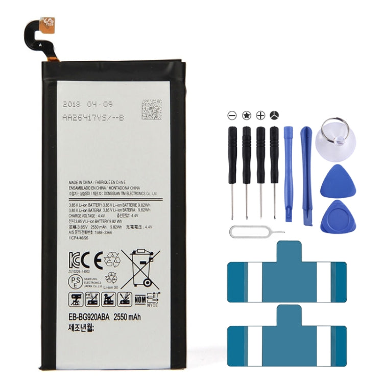 batteria-ai-polimeri-di-litio-da-2550-mah-per-samsung-galaxy-s6-g9200-g9208-g9209-g920f-g920i-g920-g920a-for-galaxy-s6 - immagine 1