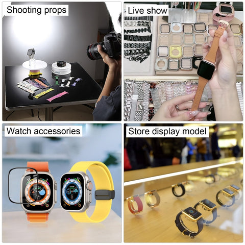 Pour Apple Watch Ultra 49 mm Schermo noir Modèle de visualisation ajusté également non fonctionnel, pour photographie cinturino dell'orologio, sans cinturino, écran noir 49 mm, sans bracelet de montre (argent)