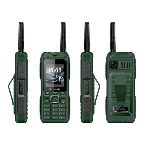 Antipolver imperméable imperméable, batterie 2400mAh, 2.2.pollici, 21 boutons, LED Torcia, FM, Quad SIM, avec antenne