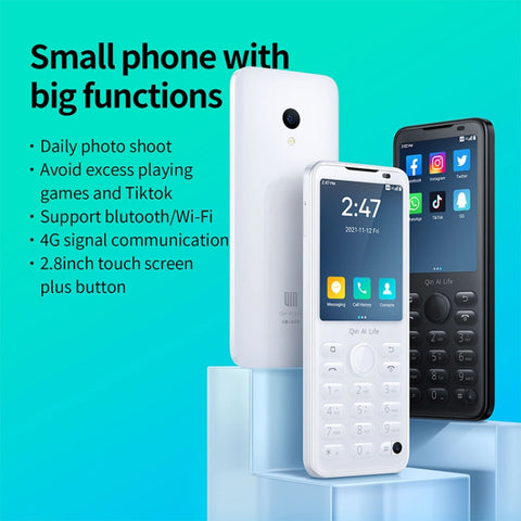 2,8 pouces, Android 11 MTK6761 Quad-core jusqu'à 2,0 GHz, 21 tons, Réseau : 4G, 4 Go + 64 Go