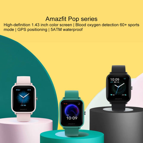 Orologio intelligente originale Xiaomi Youpin Amazfit Pop, Amazfit Pop Black, Amazfit Pop Pink, Amazfit Pop Green