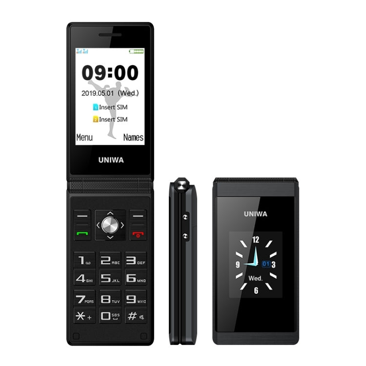 2,8 pollici + 1,77 pollici, MT6261D, supporto Bluetooth, FM, SOS, GSM, doppia SIM - Novalix Store