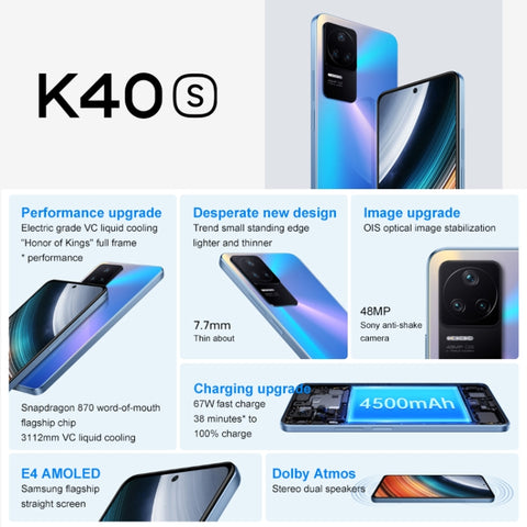 Triple caméra arrière, batterie de 4500mAh, identification de l'empreinte numérique, MIUI 13 Qualcomm Snapdragon 870 Octa Core de 6,67 pouces jusqu'à 3,2GHz, Réseau: 5G, Dual SIM, NFC, IR, 12GB+256GB