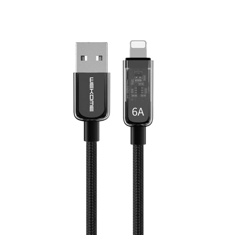 Câble de données WK WDC-180 6A Pioneer Series par USB à 8 broches transparent pour prise rapide, longueur : 1 m, USB vers 8 broches