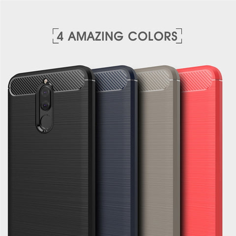 Per Huawei Mate 10 Lite Custodia protettiva morbida antiscivolo in TPU con texture in fibra di carbonio spazzolata, For Huawei Mate 10 Lite, For Mate 10 Lite
