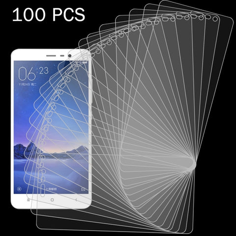 100 PZ per Xiaomi Redmi Note 3 0,26mm 9H Durezza superficiale 2.5D Pellicola per schermo in vetro temperato antideflagrante, 100pcs