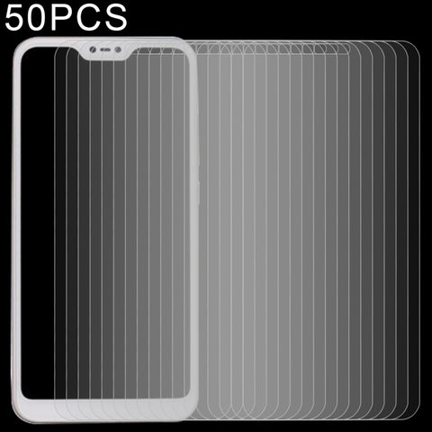 Pellicola in vetro temperato 9H 2.5D da 50 pezzi 0,26mm per Xiaomi Redmi 6 Pro / Mi A2 Lite, senza confezione al dettaglio, For Redmi 6 Pro