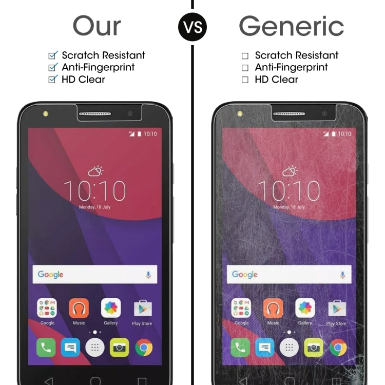 0.26mm 9H 2.5D Tempered Glass Film for Alcatel Pixi 4 5.0 inch, For Pixi 4 5.0 inch (1pc)