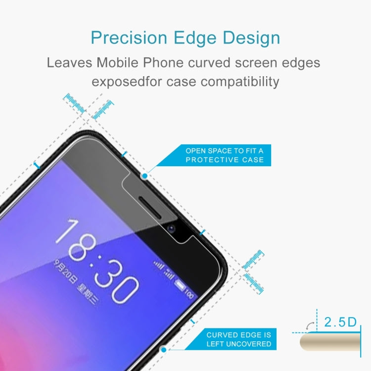 10 PCS 0.26mm 9H 2.5D Tempered Glass Film for Meizu M6, For M6(10 PCS)