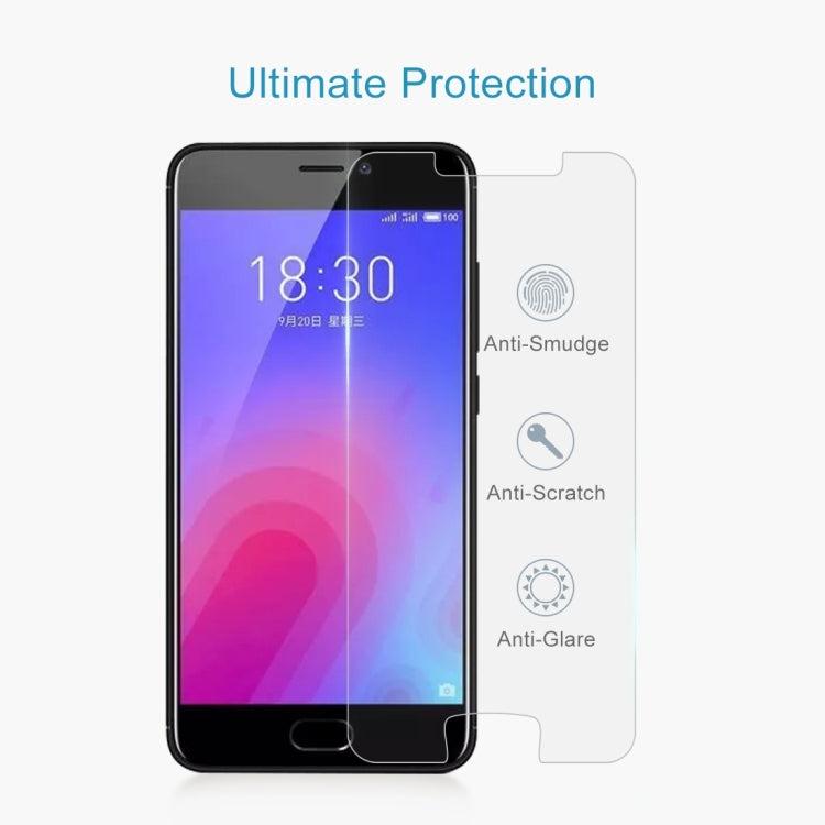 100 PCS 0.26mm 9H 2.5D Tempered Glass Film for Meizu M6, For M6(100 PCS)