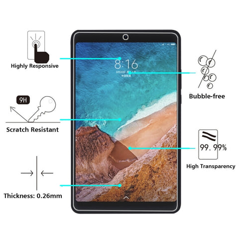 Pellicola in Vetro Temperato 9H per Xiaomi Mi Pad 4 - 75 Pezzi,