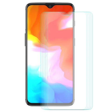 5 PZ ENKAY Hat-prince 0,26mm 9H 2,5D Pellicola en verre trempé avec bord courbé pour OnePlus 6T e 7, pour OnePlus 6T &amp; 7 (5 PCS)