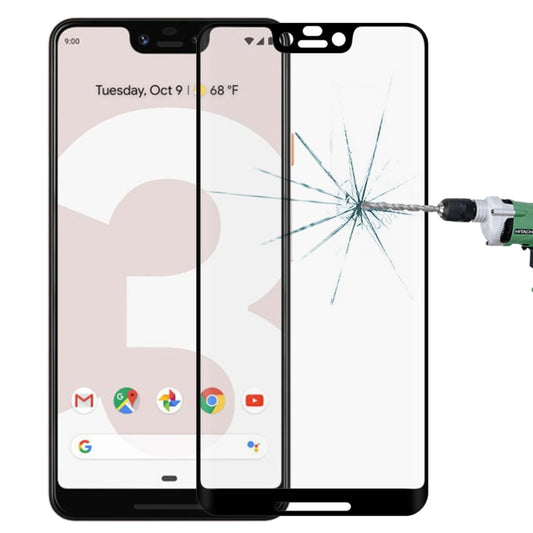 Pellicola in vetro temperato a schermo intero con bordo curvo 3D da 0,3 mm 9H per Google Pixel 3 XL, For Pixel 3 XL