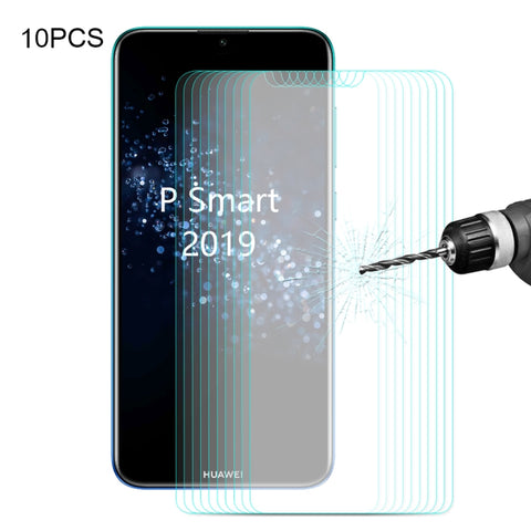 10 PZ ENKAY Hat-prince 0,26mm 9H 2.5D Pellicola in vetro temperato con bordo curvo per Huawei P Smart (2019), Huawei P Smart (2019)