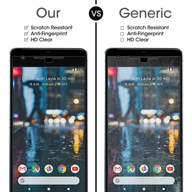 Tempered Glass Screen Protector for Google Pixel 2 XL